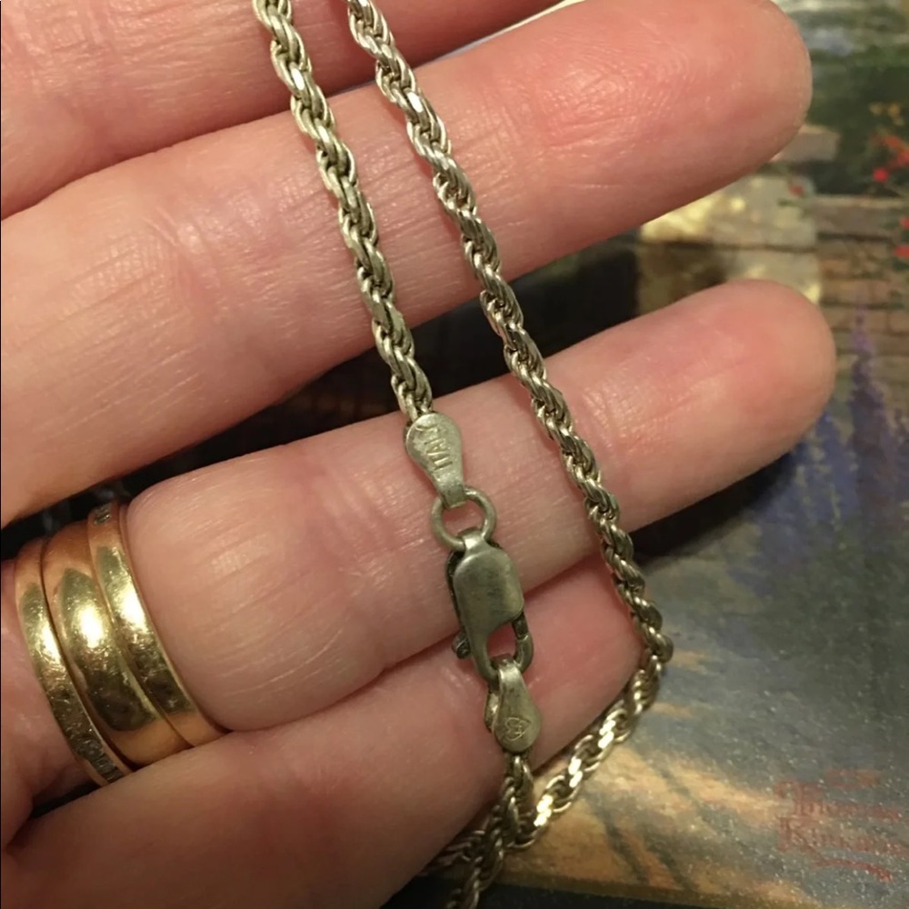 Sterling Silver Solid Rope Chain 24” - image 2